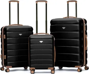 Luggage Sets TSA Lock Silent Double Spinner Wheels Durable Hardside Lightweight Suitcase With 22x14x9 Carry-On Case Maximum Carry On Bag Size For American & United Approved Airlines