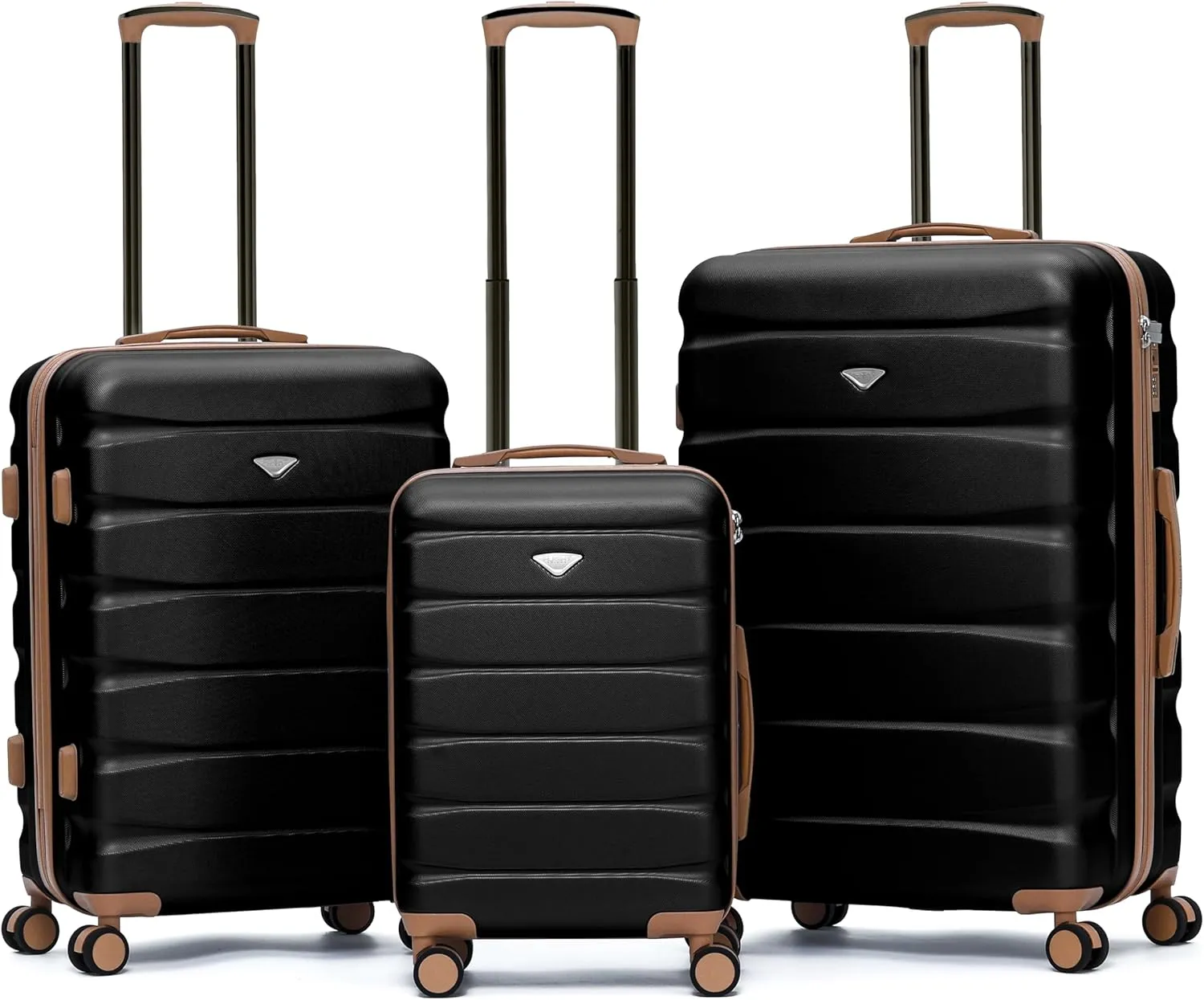 Luggage Sets TSA Lock Silent Double Spinner Wheels Durable Hardside Lightweight Suitcase With 22x14x9 Carry-On Case Maximum Carry On Bag Size For American & United Approved Airlines