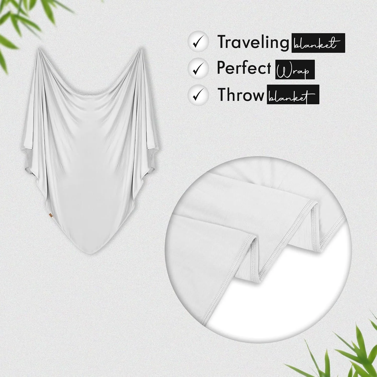 Luxury Cooling Travel Blanket - Stretchy, Lightweight Soft & Breathable Shawl Wraps for Women