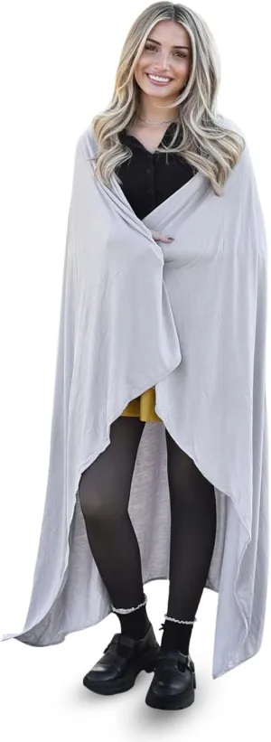 Luxury Cooling Travel Blanket - Stretchy, Lightweight Soft & Breathable Shawl Wraps for Women