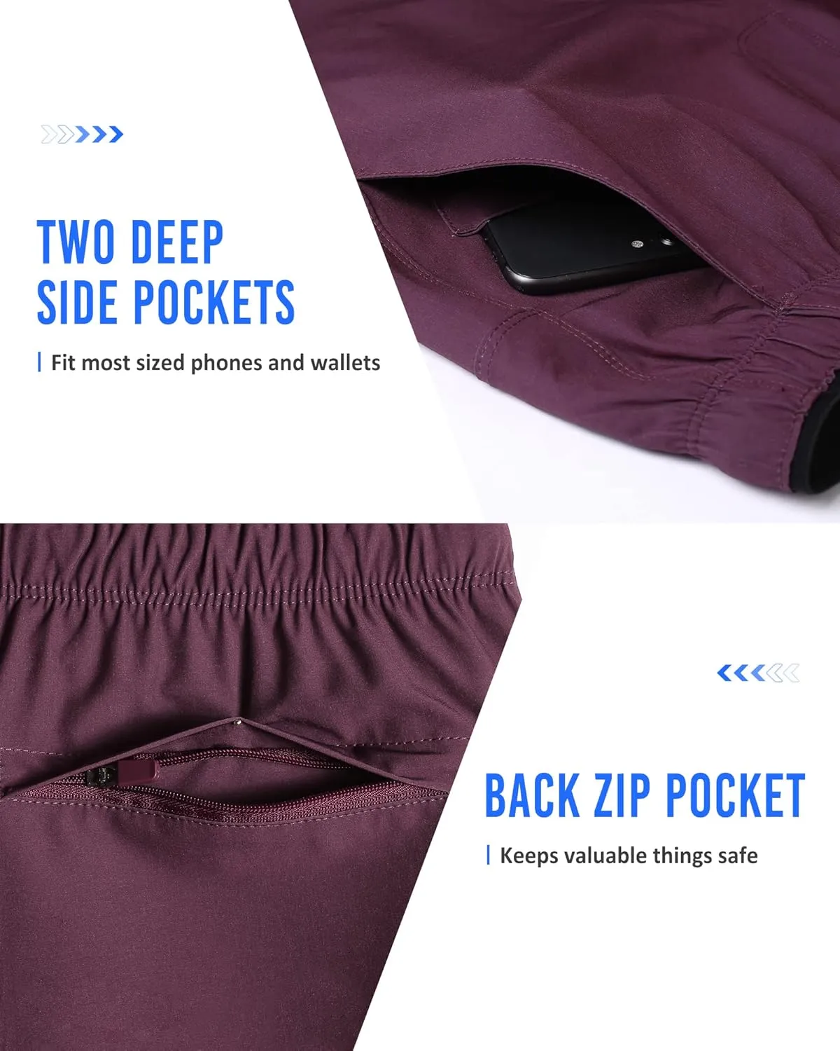 maamgic Mens Running Shorts Workout 6" Marathon Lightweight Quick Dry Gym Shorts with Zip Pocket