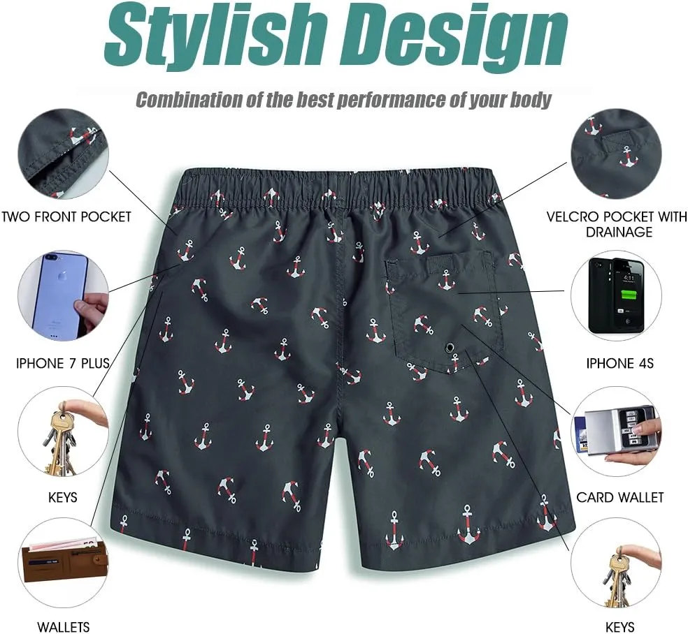 maamgic Mens Slim Fit Swim Shorts Swim Trunks 7 inch
