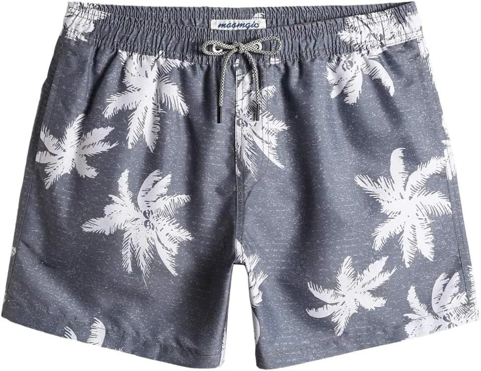 maamgic Mens Swim Trunks 5" with Mesh Lining Quick Dry Bathing Suits for Men Swim Shorts Swimwear