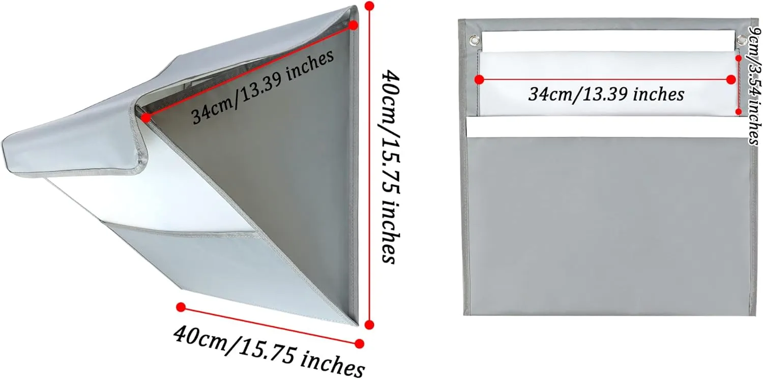 Mail Slot Catcher for Door Mail Slot, Grey Mail Catcher Bag, Indoor Mail Slot Cover Interior Draft Stopper, Large Size, Self-Adhesive, Large Capacity, Practical Garage Door Accessories