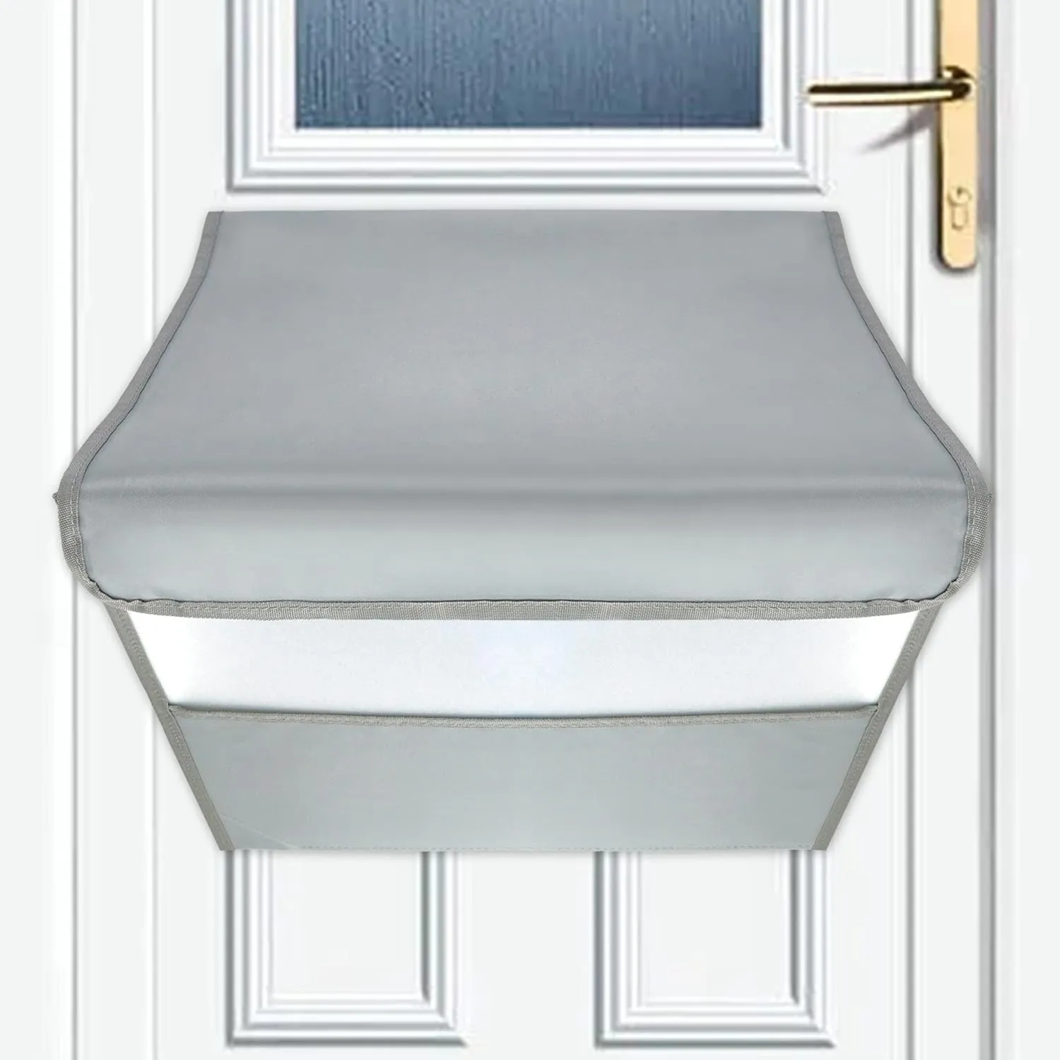 Mail Slot Catcher for Door Mail Slot, Grey Mail Catcher Bag, Indoor Mail Slot Cover Interior Draft Stopper, Large Size, Self-Adhesive, Large Capacity, Practical Garage Door Accessories