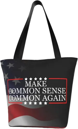 Make Common Sense Common Again Fashion Shoulder Bag Large Capacity For Man Or Woman