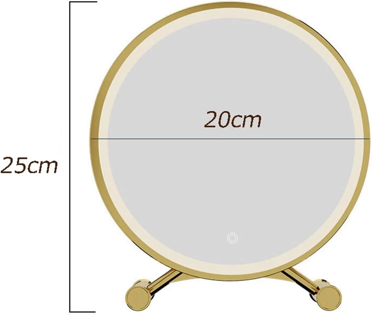 Makeup Mirror Desktop Smart Led Makeup Mirror with Lights Girls Bedroom Dressing Table Mirror Student Dormitory Desktop Makeup Mirror Beauty Mirror(Small)