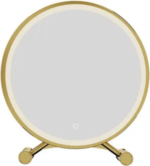 Makeup Mirror Desktop Smart Led Makeup Mirror with Lights Girls Bedroom Dressing Table Mirror Student Dormitory Desktop Makeup Mirror Beauty Mirror(Small)