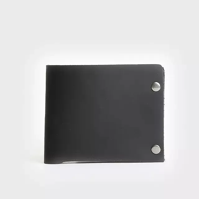 Male Vintage Handmade Crazy Horse Cowhide Short Bifold Wallets