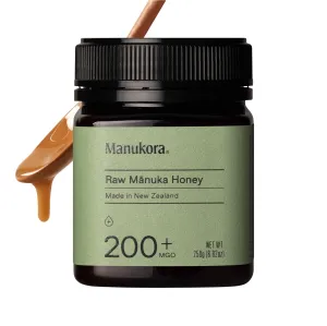 Manukora Raw Manuka Honey, MGO 200 , New Zealand Honey, Non-GMO, Traceable from Hive to Hand, Daily Wellness Support - 250g (8.82 Oz)