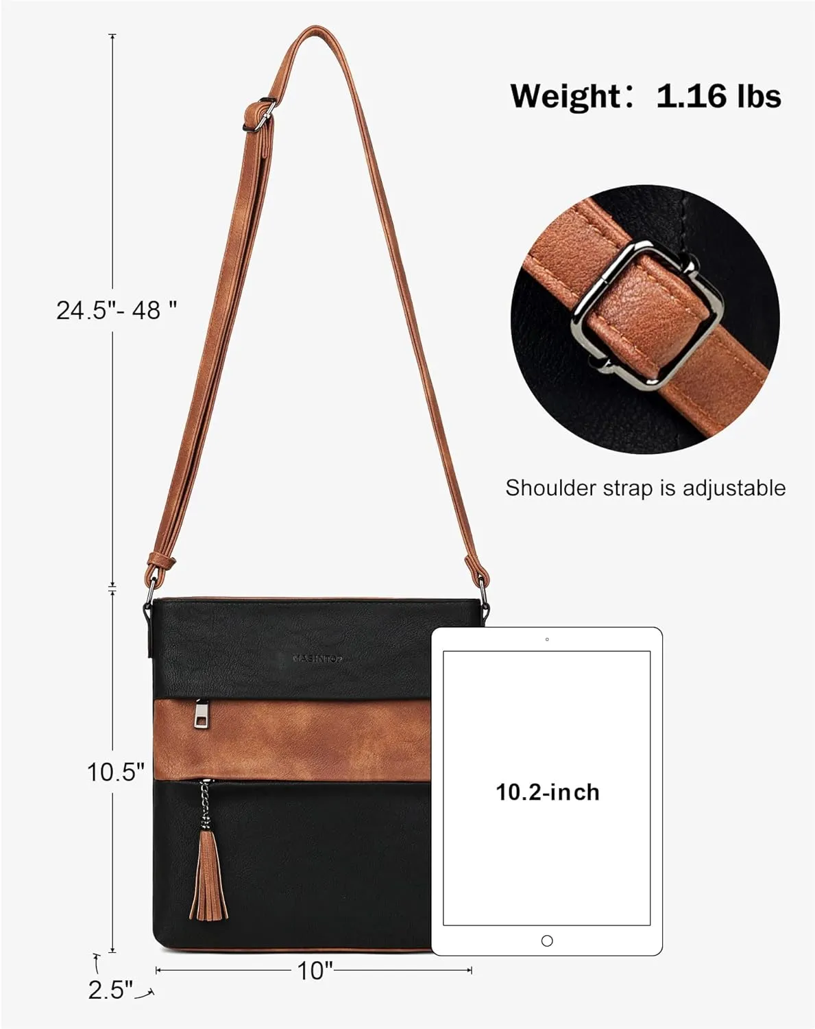 MASINTOR Crossbody Bags For Women, Stylish and Lightweight Shoulder Bag with Large Capacity, Crossbody Purse for Everyday Use