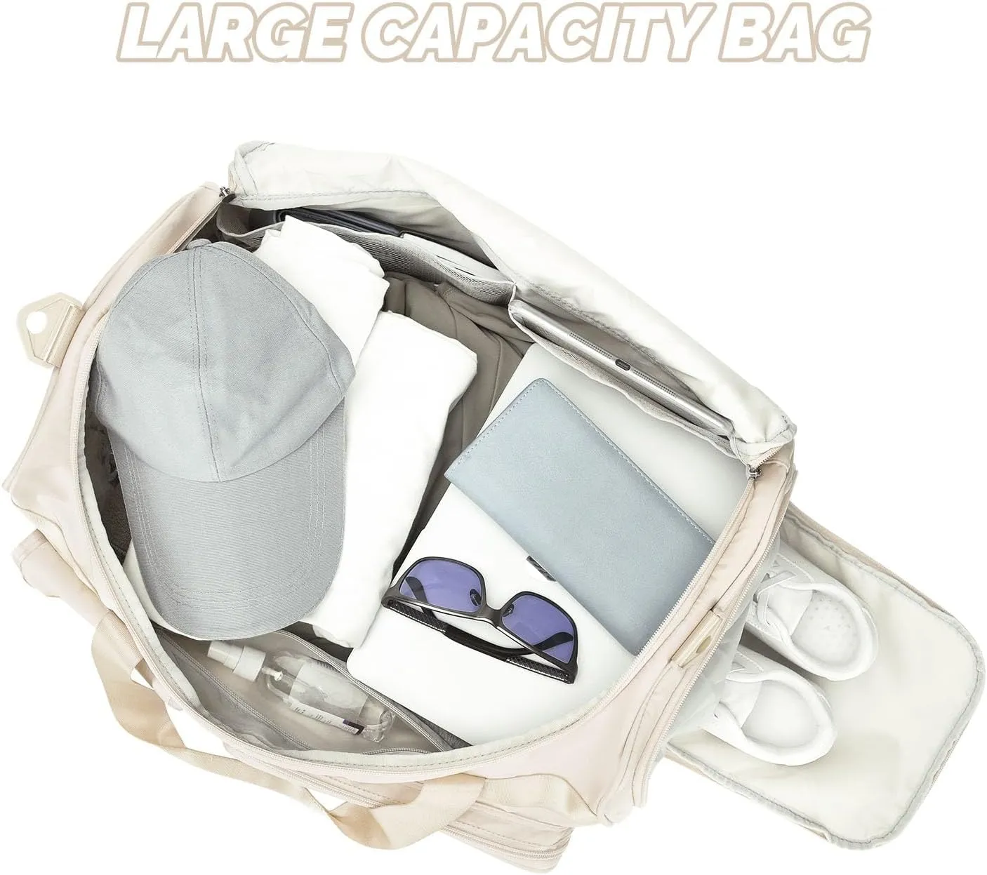 MAXTOP Gym Bag for Women Men Travel Duffle Bag Large Capacity Carry On Weekender Overnight Bag With Shoe Compartment Gym Tote Dry Wet Separation Duffel Bag for Travel
