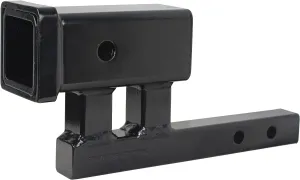 MaxxHaul 80875 Trailer Hitch Extender Adapter, 2" Receiver, 4 inch Rise/Drop, 1-1/4 inch Solid Shank, 9" to 10-1/4" Extension