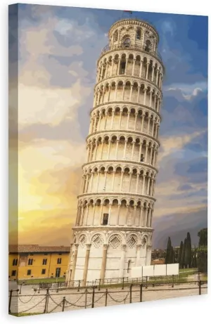 MAXZIZ Beautiful Leaning Tower of Pisa Scenic Spots Room Aesthetics Posters Canvas Posters Bedroom Decoration Sports Office Decoration Gifts Wall Art Decoration Printing Posters 24x36inchs(60x90cm)