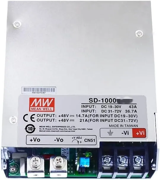 Mean Well SD 1000W 60A Power Supply Converter SD-1000L-12 DC/DC Single Output Switching Power Supply Driver Transformer