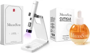 MelodySusie Handheld UV Light for Gel Nails with Stand MelodySusie 50ml Honey Milk Cuticle Oil