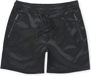 Men Quarter Zip Nylon Short (Black)