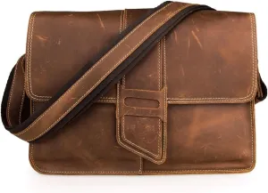 Men's Bag Retro Mad Horse Leather Men's Shoulder Bag Horizontal Shoulder Bag