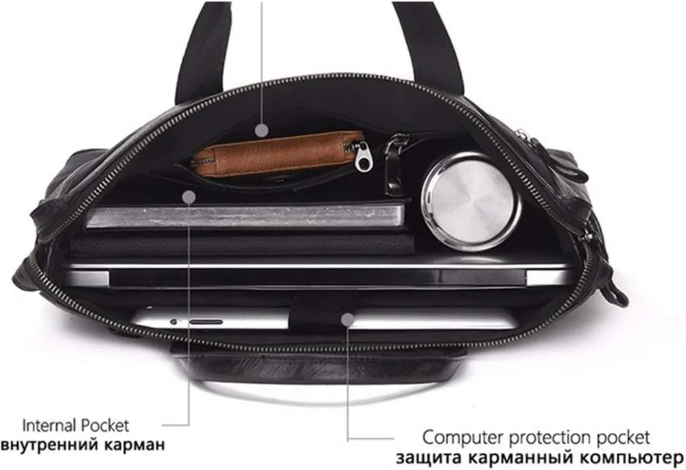Men's Briefcase Laptop Briefcase Business Briefcase Multi-Functional Travel Bag for Work Office Travel