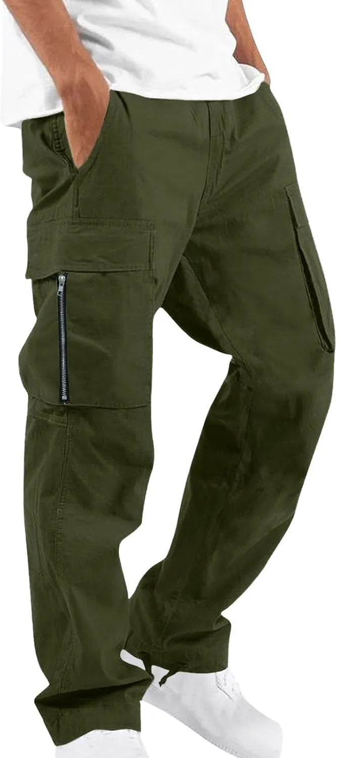 Men's Cargo Work Pants Quick Dry Waterproof Lightweight Tactical Pants Travel Fishing Camping Outdoor Pants