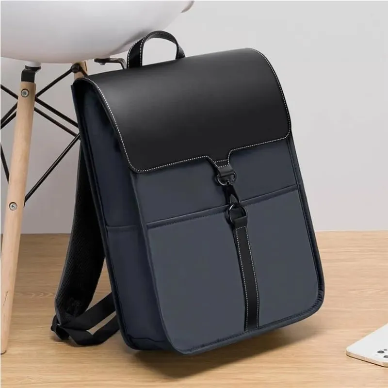 Men's Casual Backpack Business 15.6" Laptop Male Pack School Student Bag Waterproof Large Capacity Women Backpacks(Gray-green)