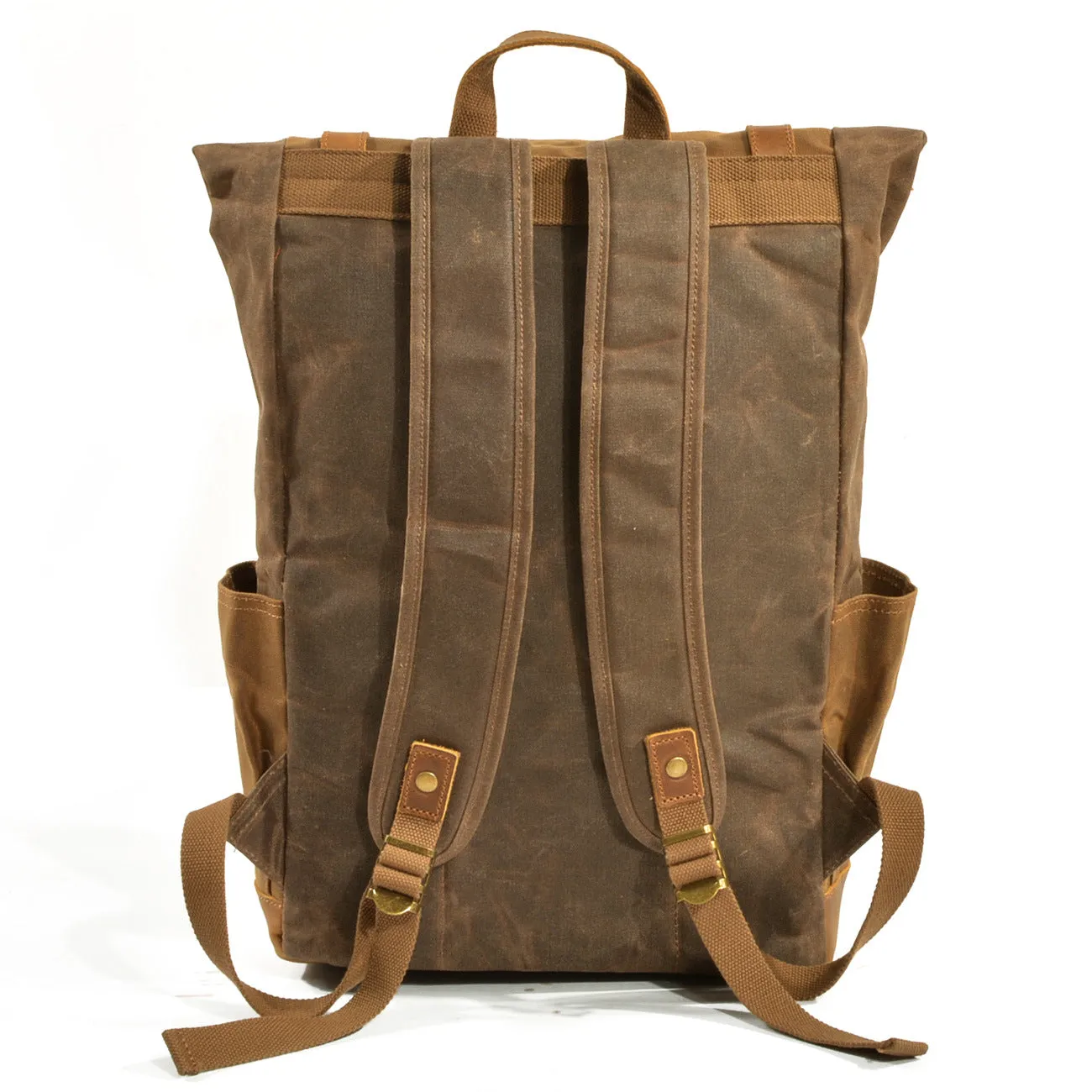 Men's Cloth Oil Wax Leisure Large Capacity Waterproof Backpacks