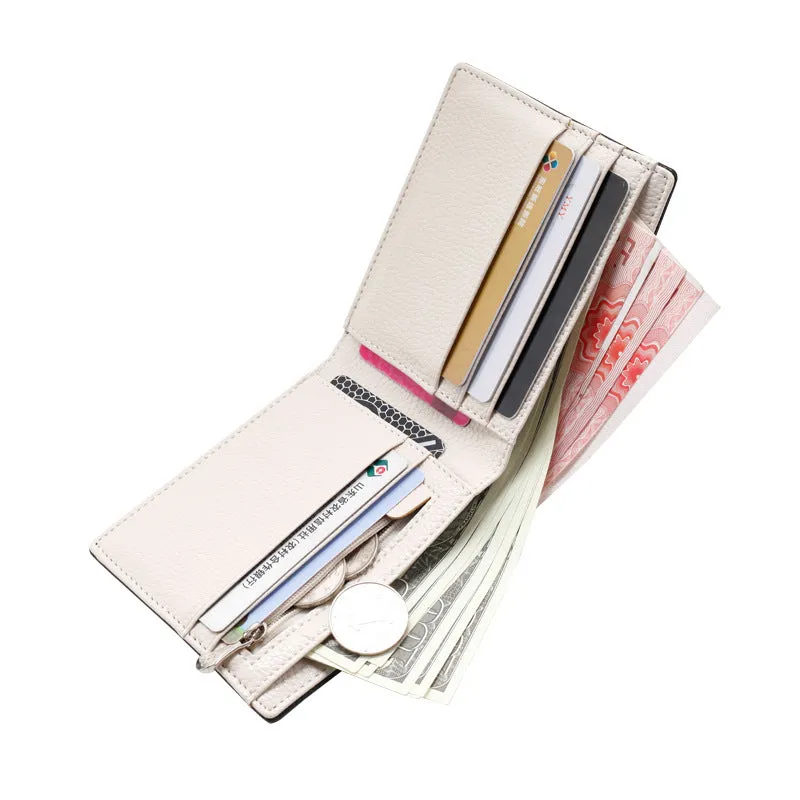 Men's Cross Pattern Korean Multiple Slots Internal Men's Wallets
