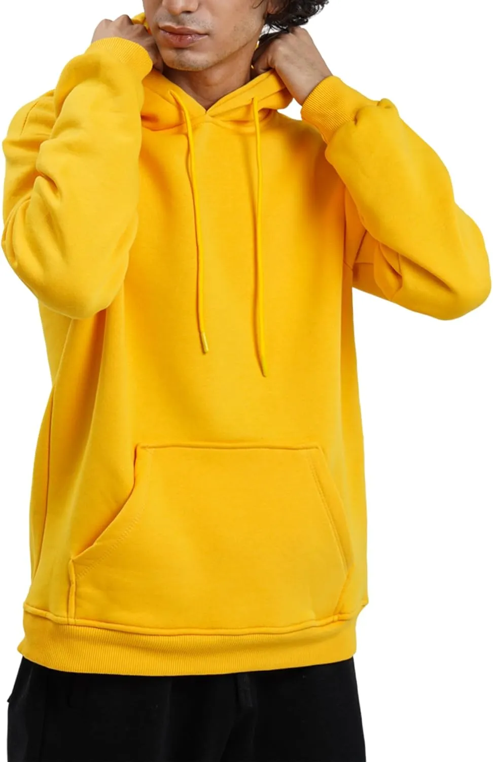 Men's Fleece Hoodie Pullover Long Sleeve Hooded Sweatshirt Drawstring Kangaroo Pocket Athletic Hoodies