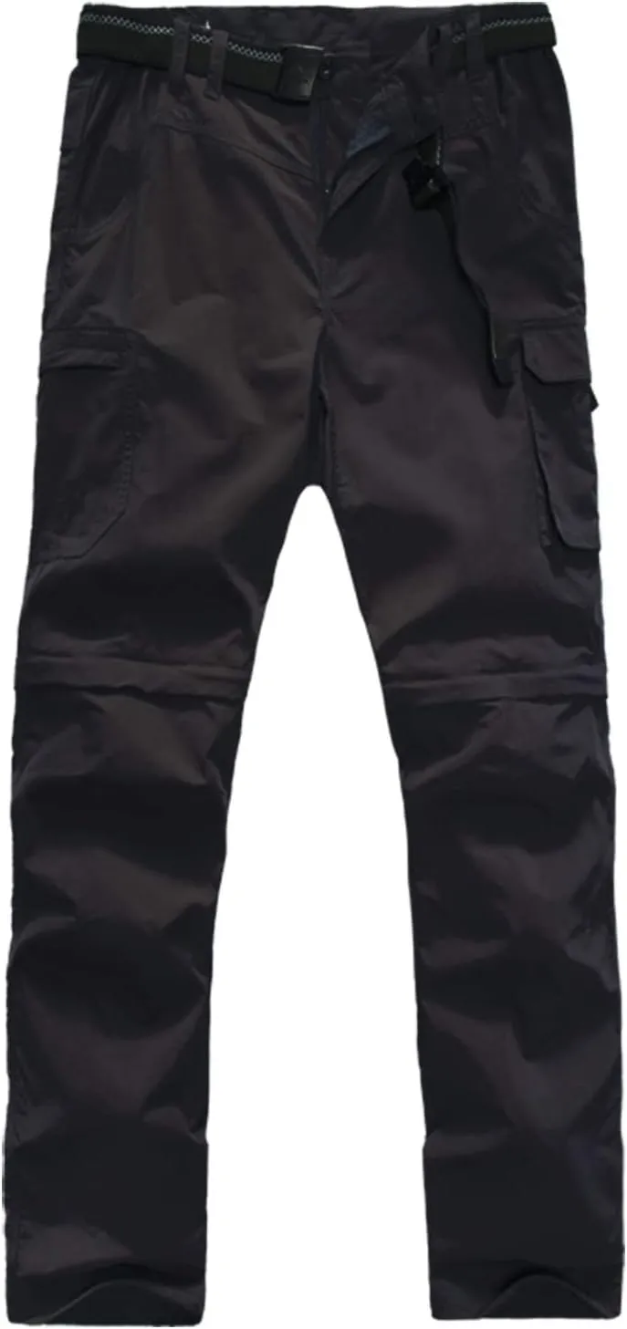 Mens Hiking Pants Convertible Zip Off Shorts Outdoor Quick Dry Lightweight Fishing Travel Safari Cargo Trouser