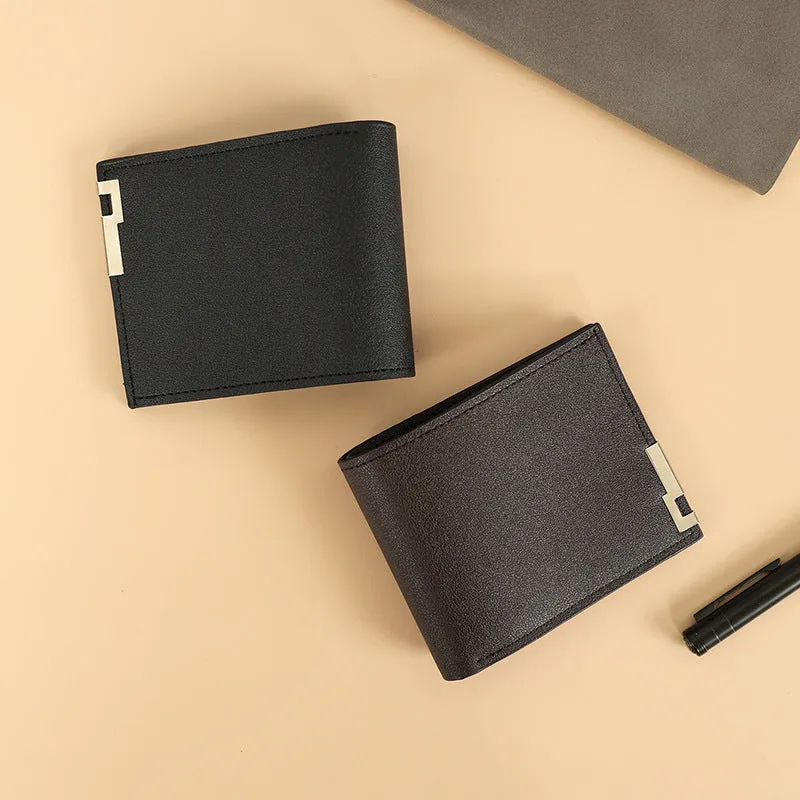 Men's Korean Style Iron Edge Green Horizontal Multi Men's Wallets