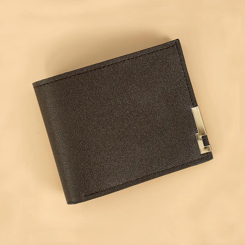 Men's Korean Style Iron Edge Green Horizontal Multi Men's Wallets