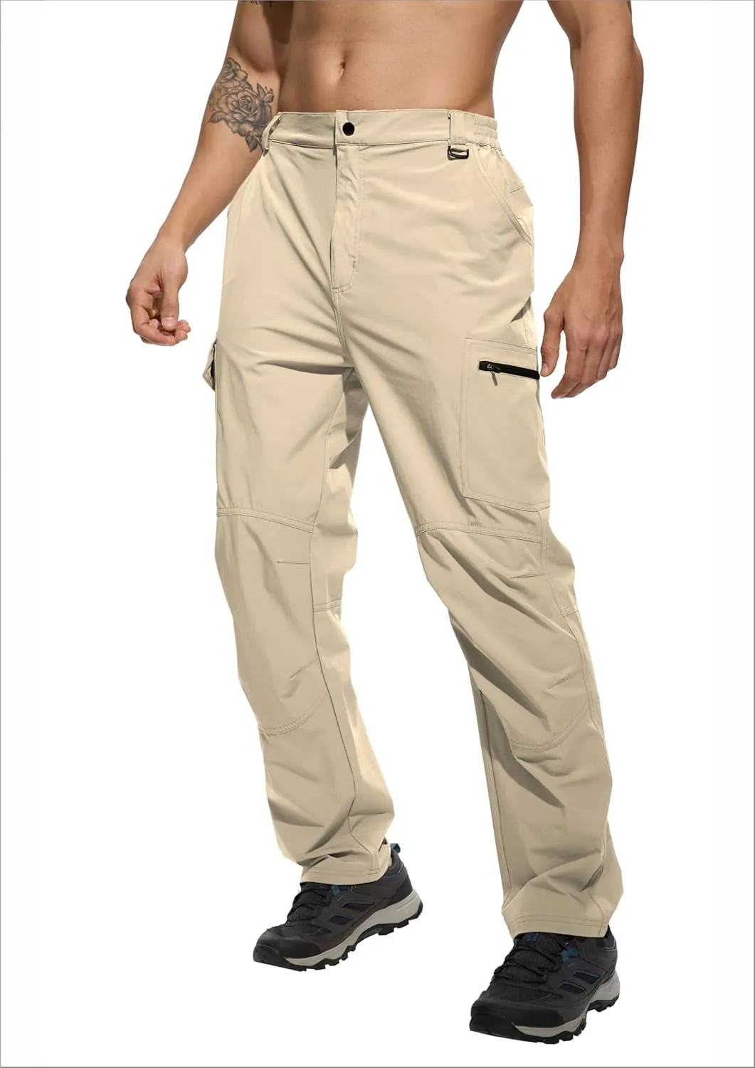 Men's Lightweight Hiking Cargo Pants Waterproof Quick Dry Travel Climbing Camping Fishing Mens Work Pants Outdoor