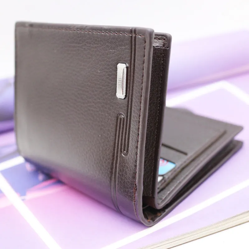 Men's Short Man's Hardware Hinge Position Mixed Men's Wallets