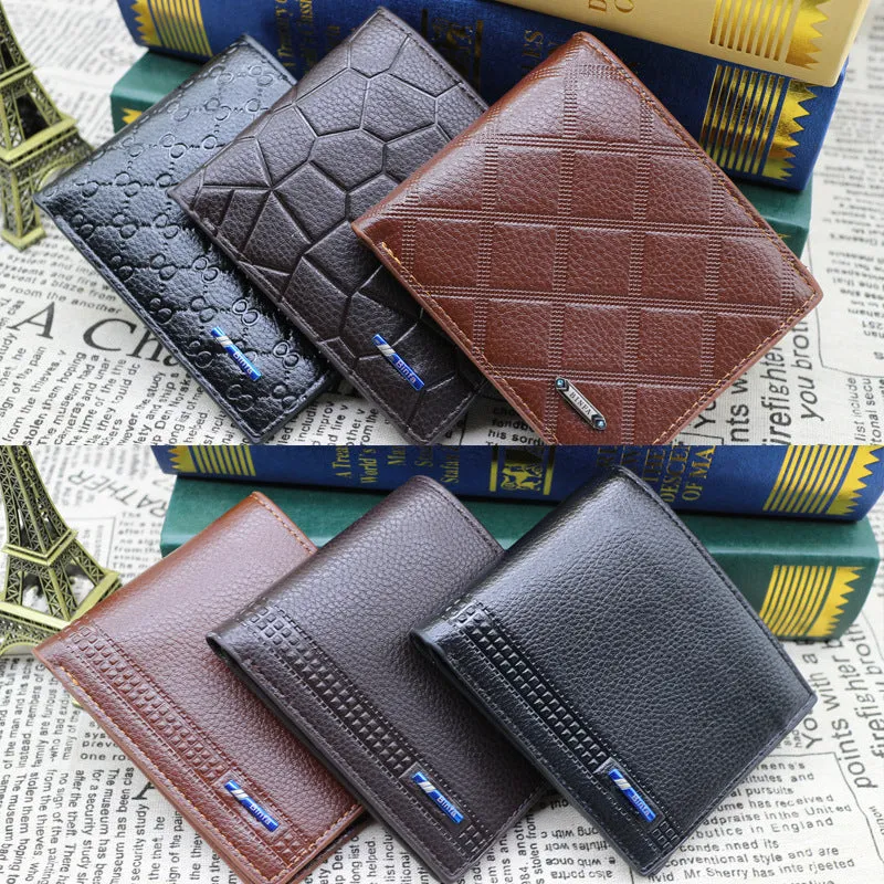 Men's Short Man's Hardware Hinge Position Mixed Men's Wallets