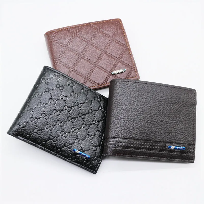 Men's Short Man's Hardware Hinge Position Mixed Men's Wallets