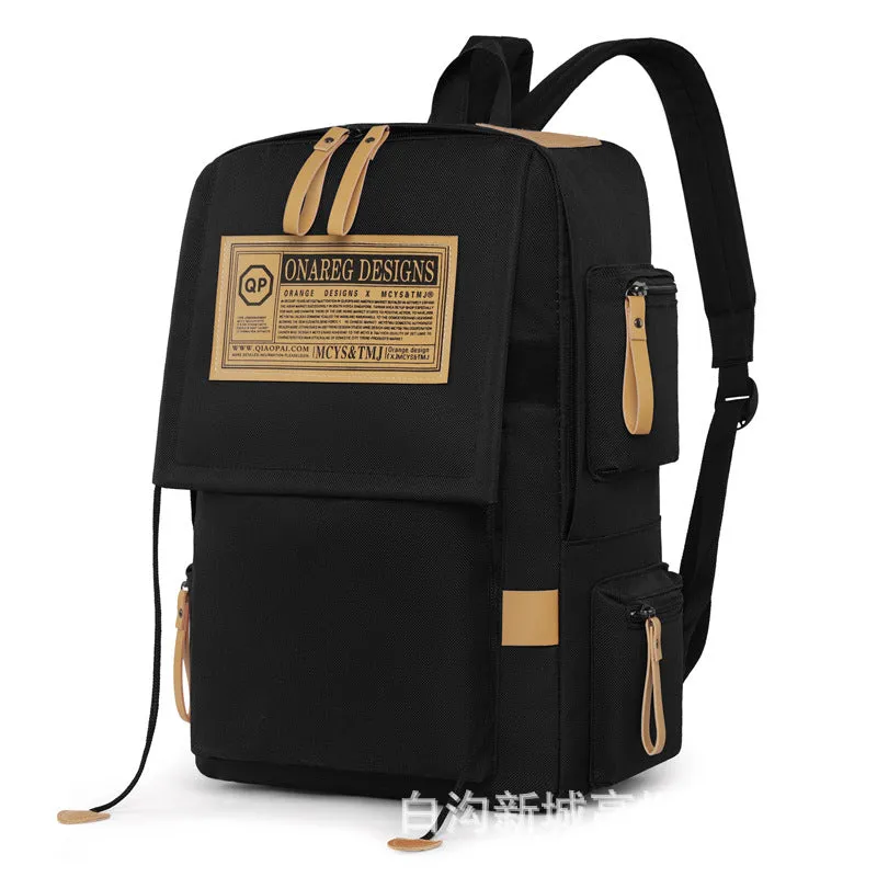 Men's Simple Fashion Large Capacity Female Junior High Backpacks
