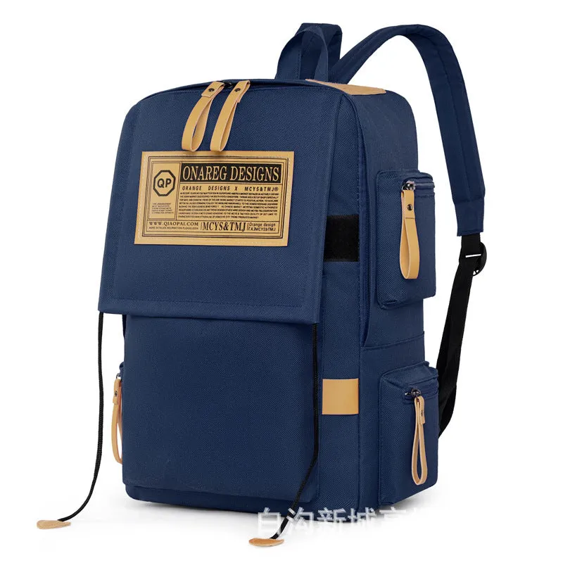 Men's Simple Fashion Large Capacity Female Junior High Backpacks
