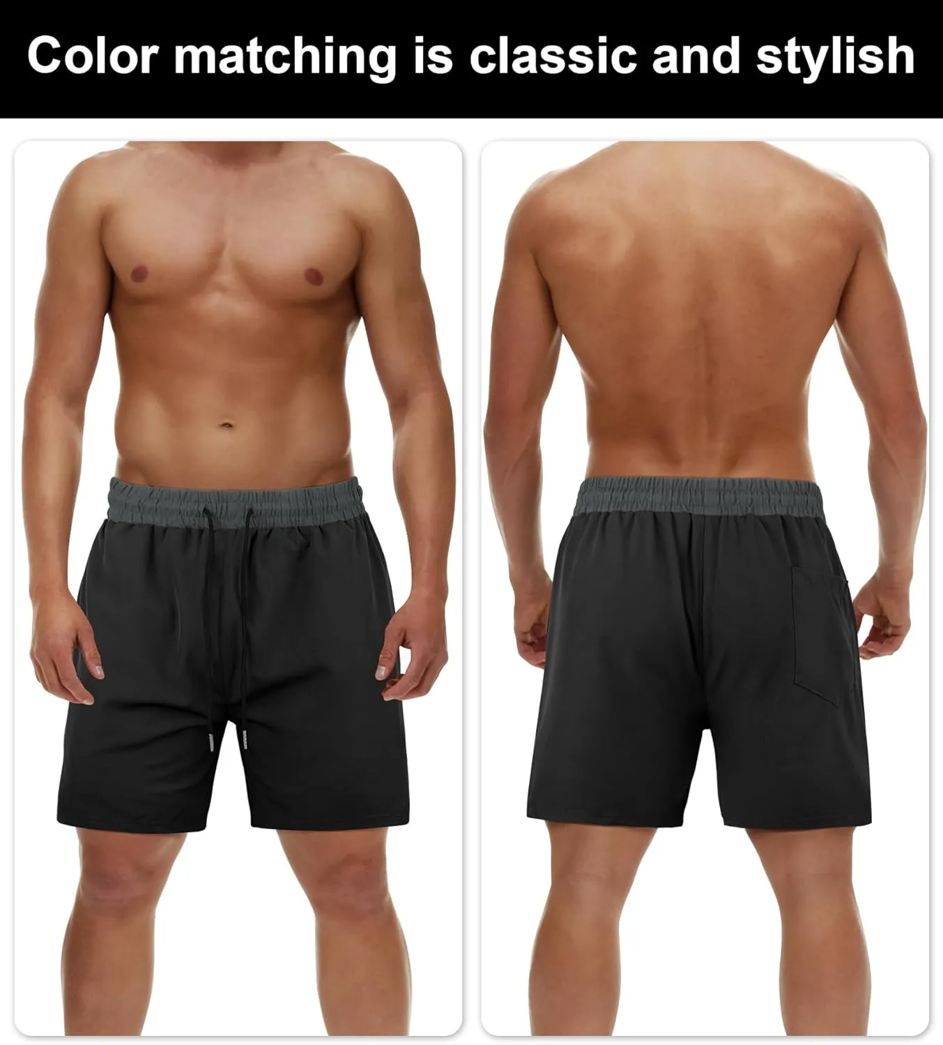 Mens Swim Trunks 7" Quick Dry Swim Shorts Swimsuit Swimming Trunks Swimwear with Pockets