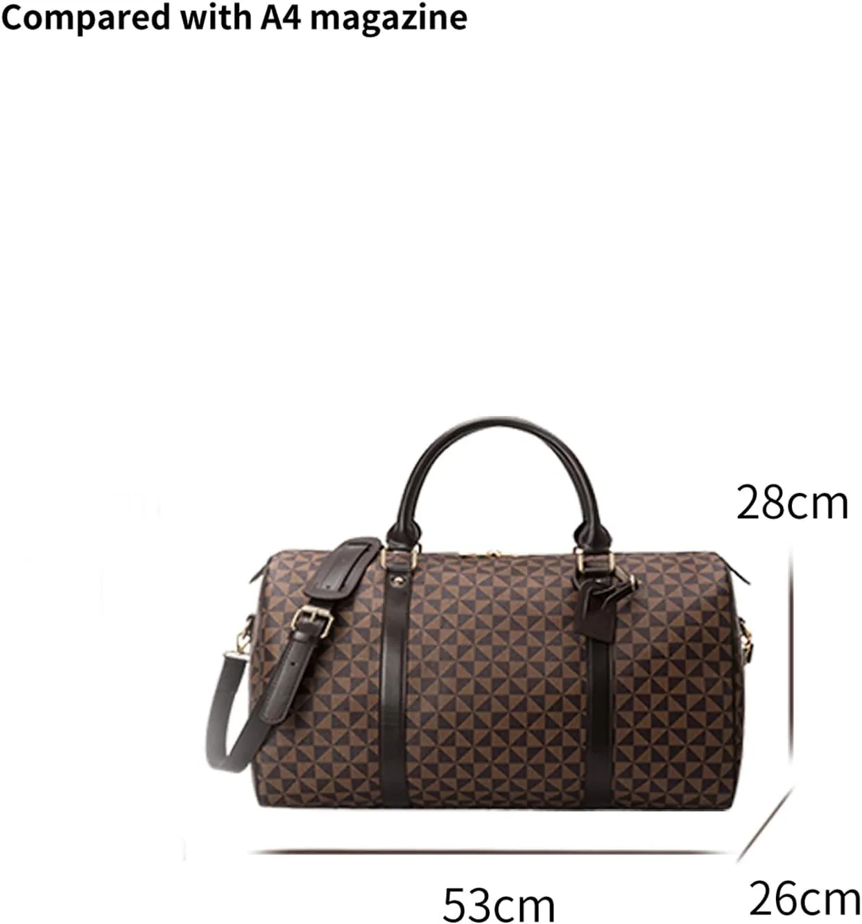 Men's Travel Duffel Bag CHENFANS Leather Large Capacity Weekend Luggage Tote Bag - Versatile Carry Large Travel Tote for Gym Vacations