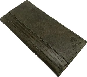Mens Wallet Long-RFID Wallet for Men with US Flag, Leather Long Wallet for Men Bifold Blocking Wallet - Gifts for Him (Green)