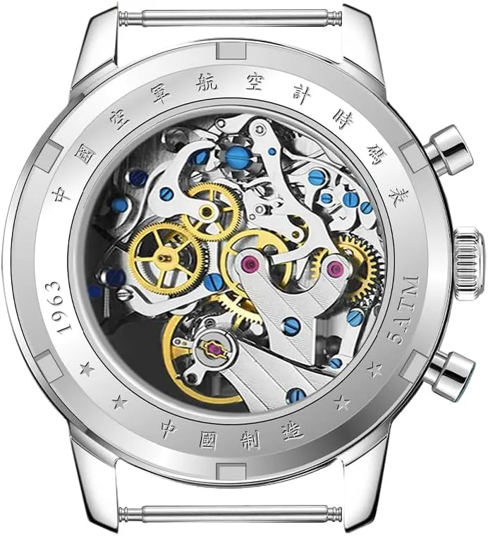 Mens Watches 1963 40mm Manual Winding Seagull ST1901 Movement Aviation Chronograph Pilot's Watch Mechanical Sapphire Glass Stainless Steel Case