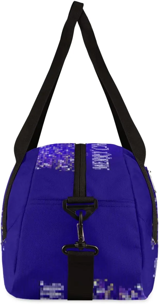 Merry Christmas Tree Kids Duffel Bag for Girls Boys Teens, Merry Christmas Pixel Wind Dance Bag Overnight Small Duffel Bag Carry On Weekend Sports Gym Travel Bag for School Practice Gymnastics Ballet