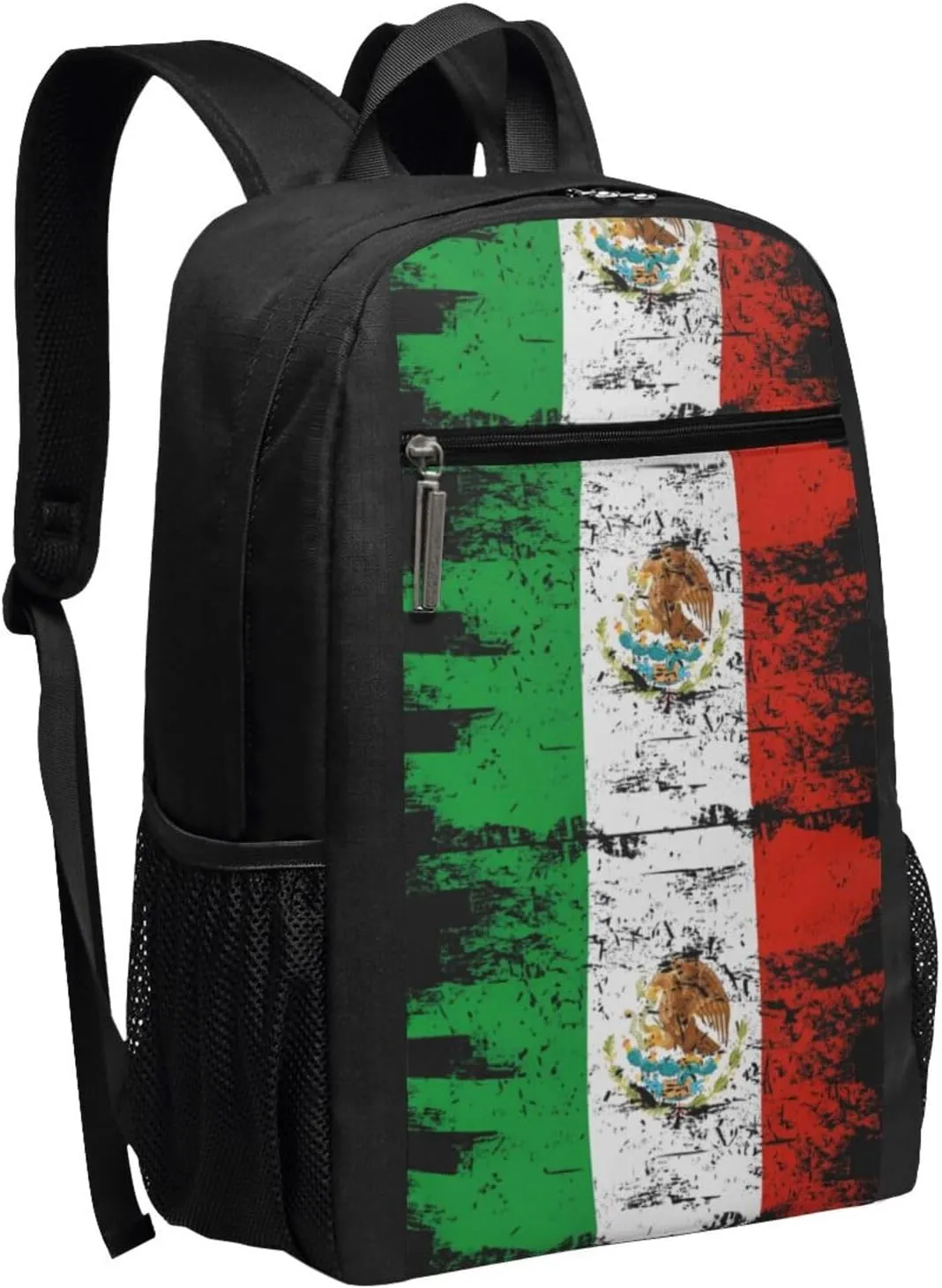 Mexico Mexican Eagle Flag Casual Backpacks Sports Backpack Large Capacity Travel Rucksack Laptop Daypack with Multi-Pockets Adjustable Strap Work Bag for Hiking