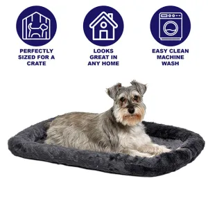 Midwest QuietTime Sheepskin Pet Bed Gray 42x26