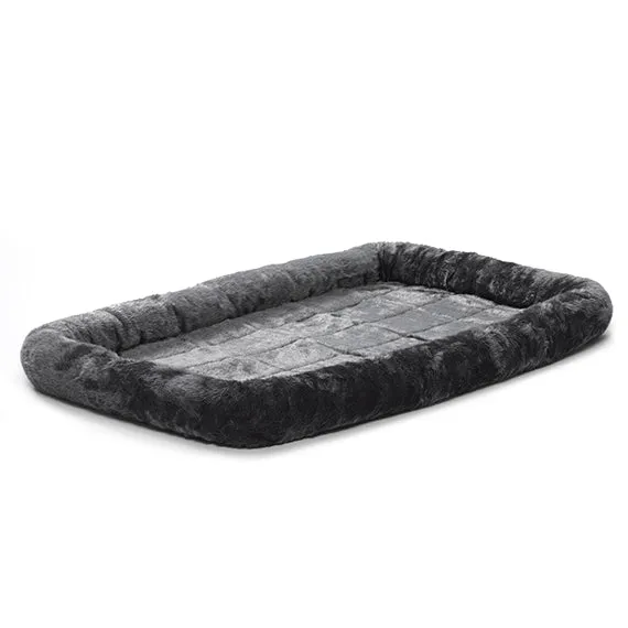 Midwest QuietTime Sheepskin Pet Bed Gray 42x26
