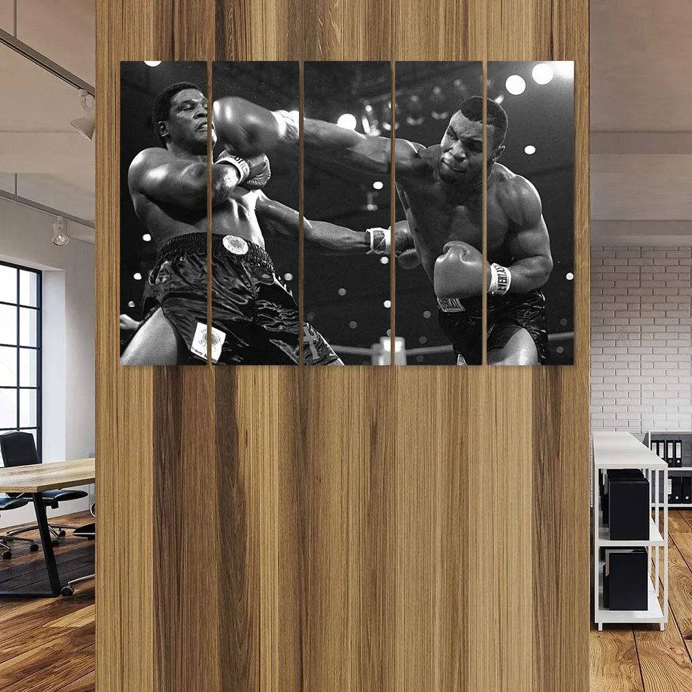 Mike Tyson Boxing Canvas Art Wall Art Home Decor - Various Sizes (18in x 12in Gallery Wrapped)