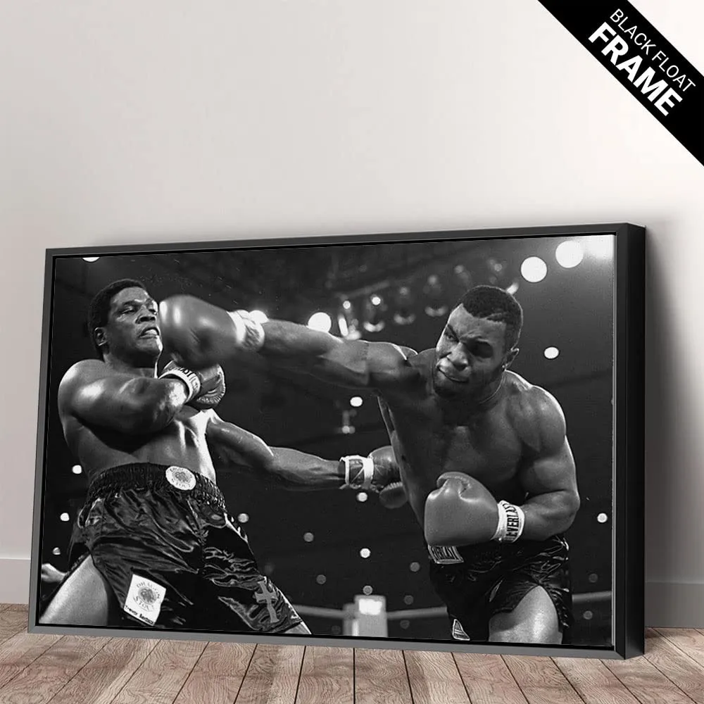 Mike Tyson Boxing Canvas Art Wall Art Home Decor - Various Sizes (18in x 12in Gallery Wrapped)