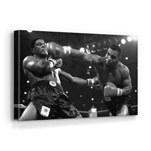 Mike Tyson Boxing Canvas Art Wall Art Home Decor - Various Sizes (18in x 12in Gallery Wrapped)