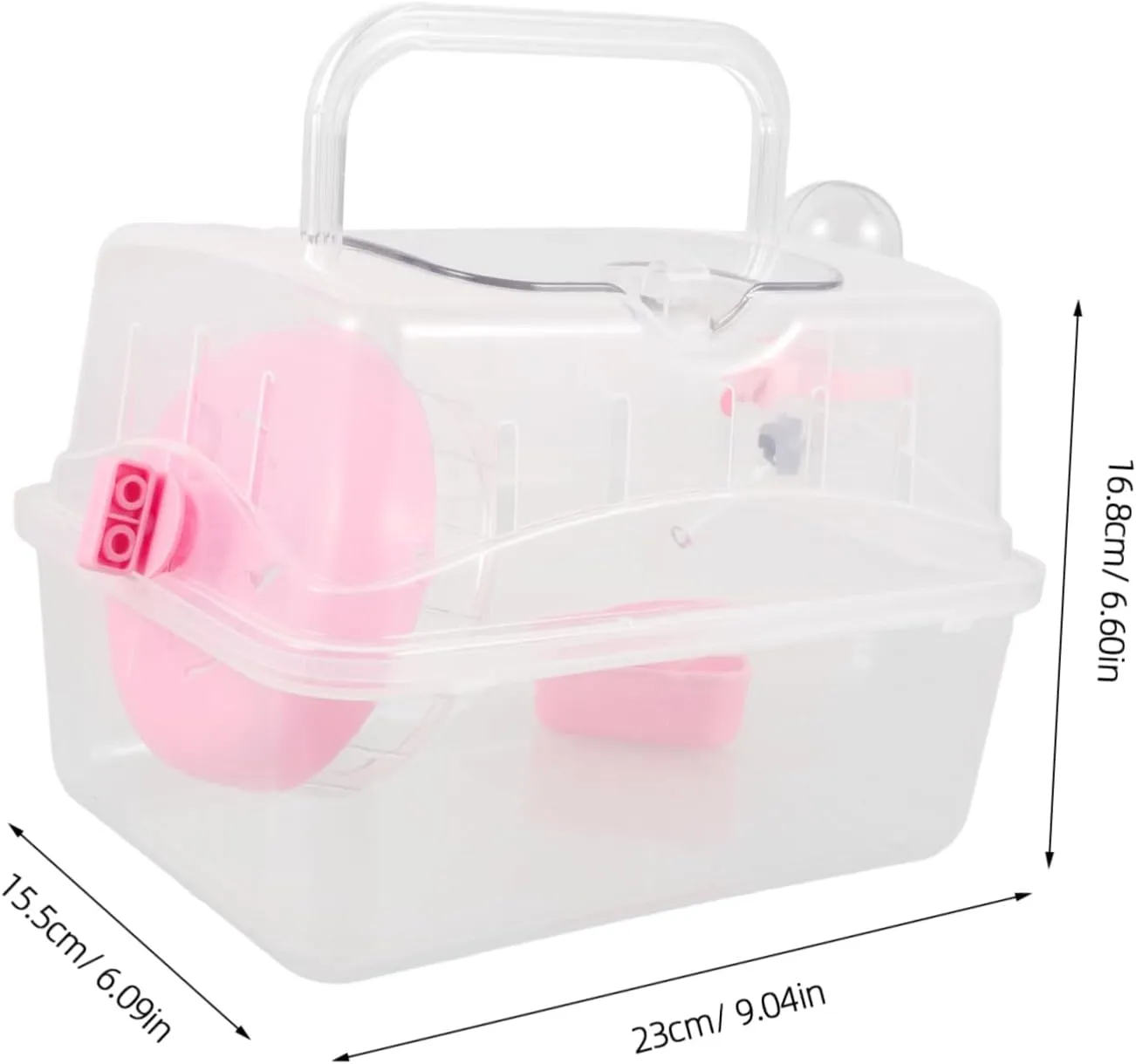Mikikit Portable Hamster Carrier Compact Travel Cage for Small Pets Lightweight Outdoor Case Design for Hamsters Guinea Pigs and Small Animals Easy to Carry and Store