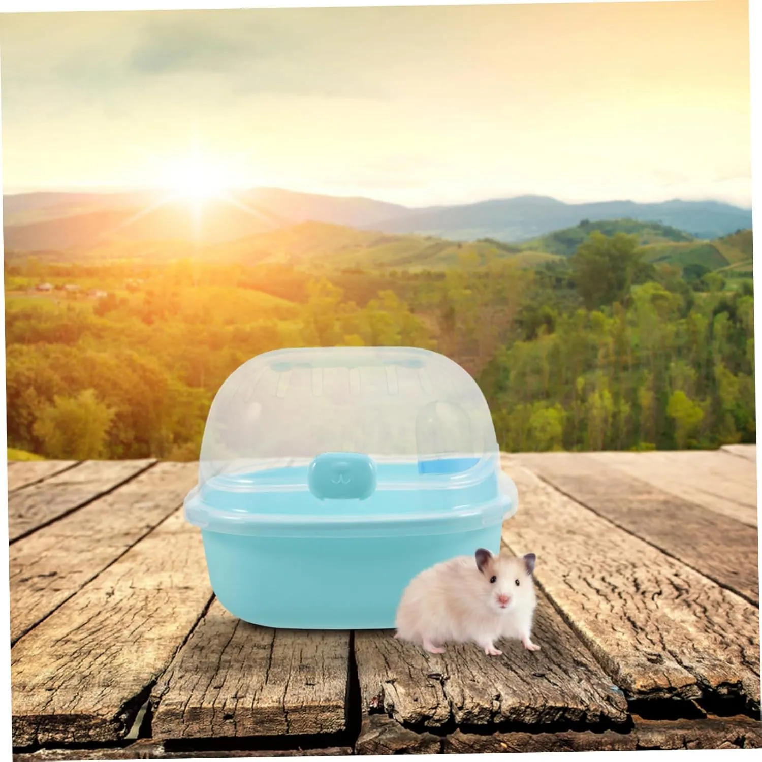 Milisten Elegant Hamster Cage Portable Travel Carrier Outdoor Small Pet Cage Safety and Convenience